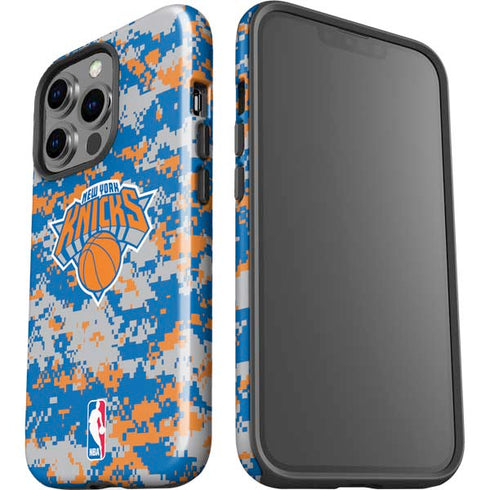 NBA New York Knicks Digi Camo iPhone 15 Pro Impact Case